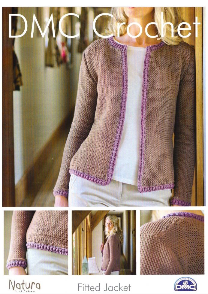 DMC Crochet Fitted Jacket Cotton DK 15925L/2 - Click Image to Close